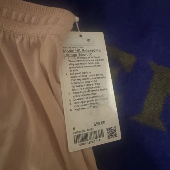 Lululemon Modal High-rise Relaxed Fit lounge Shorts 3.5” - NWT size 8 Color - Picture 2 of 4